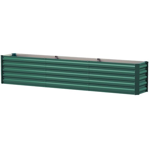 Rootz Raised Garden Bed - Elevated Planter - Galvanized Steel Bed - Rust Resistant - 240cm x 40cm x 45cm