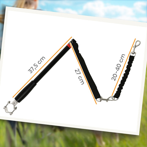 Rootz Bicycle Dog Leash - Elastic Rope - Tubular Steel - Shock-Reducing Design - 124cm Length - Keep Dogs Safe on Bike Rides