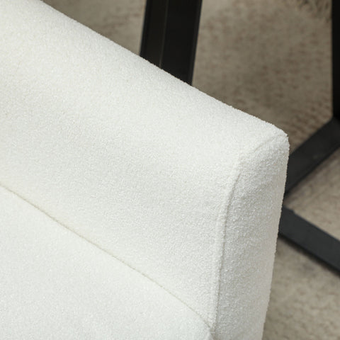 Rootz Wing Chair - Armchair - Upholstered Armchair - Maximum Comfort - 72x75x89cm - White