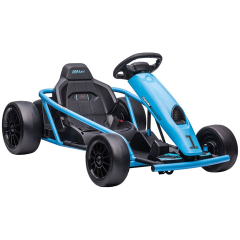 Rootz Electric Drift Go-Kart - Blue - Speedy Drifting - Horn & Music - Safe & Comfortable - 115cm x 77cm x 54cm
