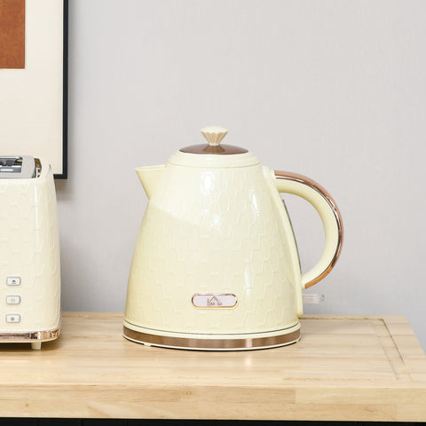 Rootz Quick Cooker Kettle - 2200W Electric Pot - Instant Boiling - Safe & Efficient - 24.2cm x 19.4cm - Brown