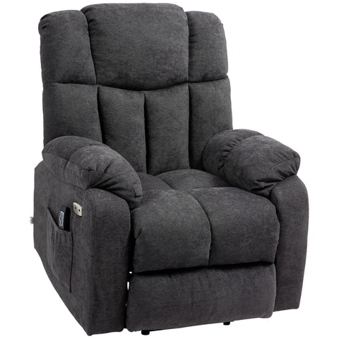 Rootz 2-in-1 Recliner Chair - TV Armchair - Cinema Seat - USB Ports, Pocket Springs - 92cm x 95cm x 107cm (Upright) - Black