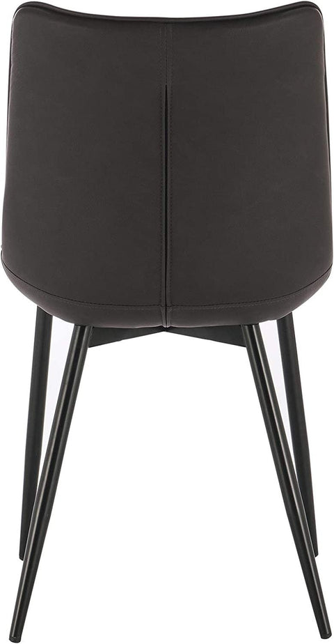Rootz Dining Chair Set - Kitchen Chair - Ergonomic Chairs - Comfortable Faux Leather - Durable Metal Frame - Supports up to 120kg - 46cm x 40.5cm x 85.5cm