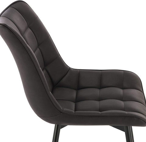 Rootz Dining Chair Set - Kitchen Chair - Ergonomic Chairs - Comfortable Faux Leather - Durable Metal Frame - Supports up to 120kg - 46cm x 40.5cm x 85.5cm