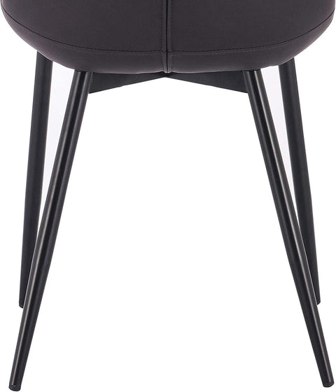 Rootz Dining Chair Set - Kitchen Chair - Ergonomic Chairs - Comfortable Faux Leather - Durable Metal Frame - Supports up to 120kg - 46cm x 40.5cm x 85.5cm