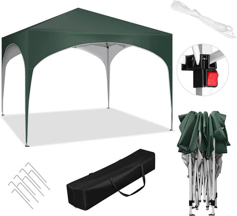 Rootz Tuinpaviljoen - Pop-Up Luifel - Buitentent - Waterdicht - UV-bescherming - Eenvoudige installatie - 3x3m - Groen