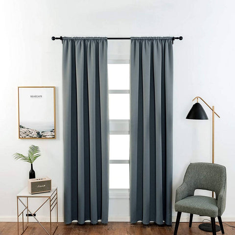 Rootz Premium Blackout Curtains - Room Darkening Drapes - Noise Reducing Panels - Energy Efficient - 100% Polyester - 168cm x 229cm