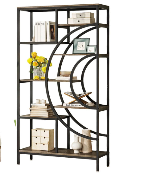 Rootz Contemporary Bookcase - Bookshelf - Storage Shelf - Durable E1 Wood - 30cm D x 100cm W x 179 H