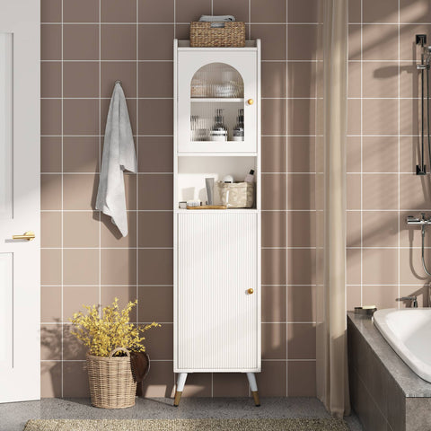 Rootz 6-Tier Storage Cabinet - Bookshelf - Organizer - Durable MDF - 30cm D x 40cm W x 170.4cm H