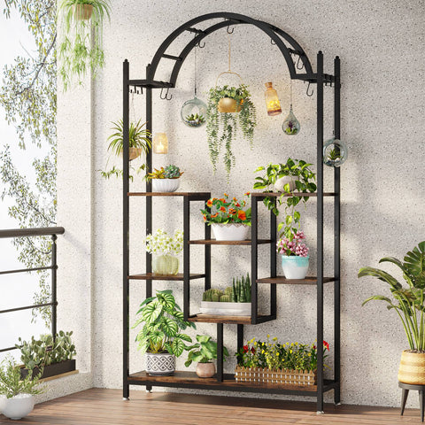 Rootz 5-Tier Indoor Plant Shelf - Planter Rack - Plant Stand - Optimal Sunlight - 100cm x 30cm x 190cm