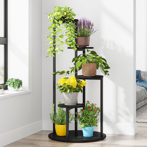 Rootz 4-Tier Plant Stand - Flower Display - Plant Holder - Sturdy & Rotatable - 50cm x 50cm x 104cm