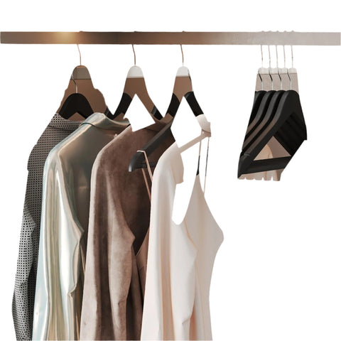 Rootz Clothes Hanger Set - Garment Holder - Solid Wood Hangers - Robust Design - 44.5 x 23 x 1.2 cm - 50s Set - Maple Wood