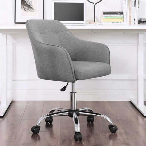 Rootz Office Chair - Gray Swivel Chair - Rolling Chair - Ergonomic Support - 65cm x 69cm x (83-93)cm