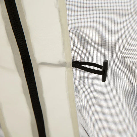 Rootz Replacement Gazebo Net - Mesh Curtain - Garden Gazebo Fly Net - Curtain with Zippers - Polyester - Black - 352cm x 207cm