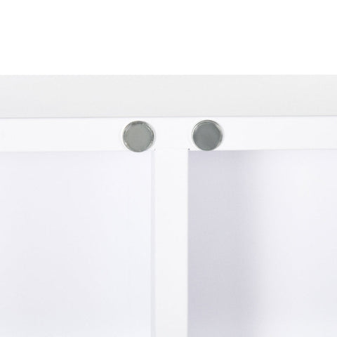 Rootz Medicine Cabinet - 6 Inner Compartments - Lockable - 2 Doors - Sturdy Steel Housing - White - 55 x 18 x 60 cm