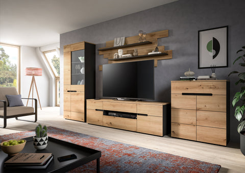 Rootz TV Lowboard - Media Console - Entertainment Stand - Ample Storage - 55x184x44 cm