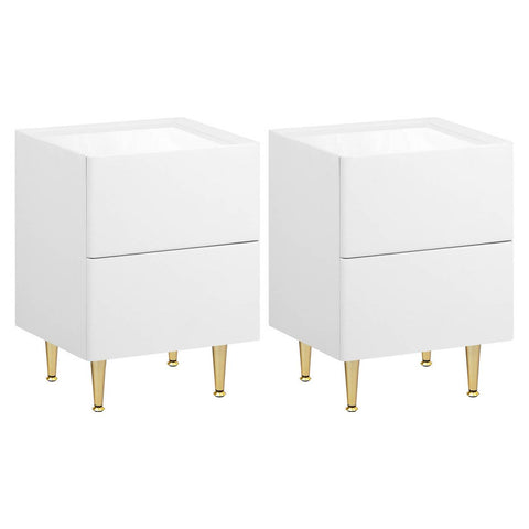 Rootz Modern Bedside Table - Nightstand - Side Table - Ample Storage - Durable Design - Protective Features - 35cm x 51cm x 40cm