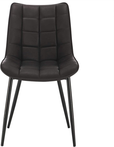 Rootz Dining Chair Set - Kitchen Chair - Ergonomic Chairs - Comfortable Faux Leather - Durable Metal Frame - Supports up to 120kg - 46cm x 40.5cm x 85.5cm