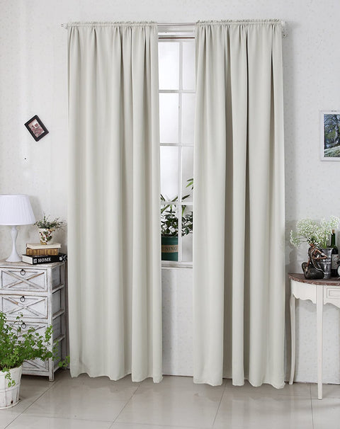 Rootz Premium Blackout Curtains - Privacy Curtains - Thermal Insulated Drapes - Blocks 90-95% Light - Energy Efficient - Noise Reduction - Easy Installation - 135cm x 245cm