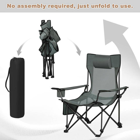 Rootz Ultralight Folding Camping Chair - Portable Recliner - Outdoor Seat - Adjustable Backrest, Compact Design, Durable Material - 84cm x 89cm x 65cm (Sitting), 84cm x 71cm x 101cm (Lying)