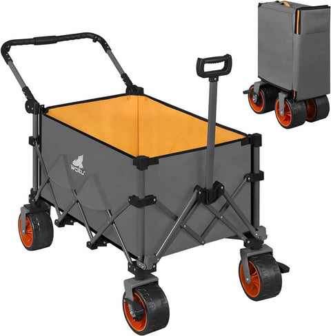 Rootz Ultimate opvouwbare handkar - Utility Wagon - Transportwagen - Opvouwbaar en draagbaar - Zwaar en weerbestendig - Veilige en gemakkelijke manoeuvreerbaarheid - 116 cm x 99 cm x 63 cm