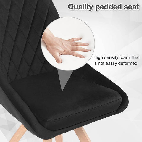 Rootz Set of 2 Dining Chairs - Swivel Chairs - Velvet Seating - Ergonomic Design - Durable - 360° Swivel Functionality - 84cm x 40cm x 41cm