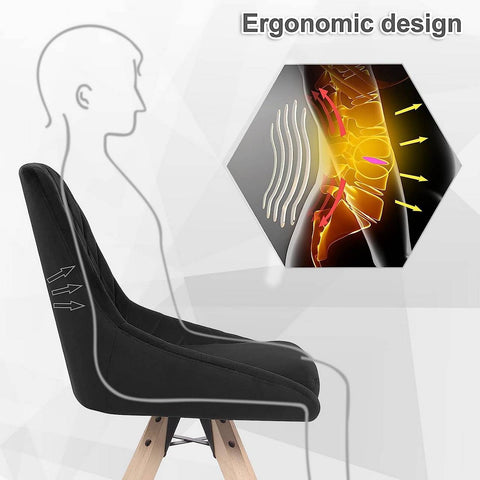 Rootz Set of 2 Dining Chairs - Swivel Chairs - Velvet Seating - Ergonomic Design - Durable - 360° Swivel Functionality - 84cm x 40cm x 41cm