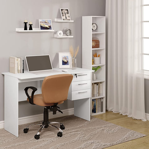 Rootz Office Desk - Workstation - Computer Table - Ample Storage - Durable Construction - Water-Resistant - 120cm x 75cm x 59cm