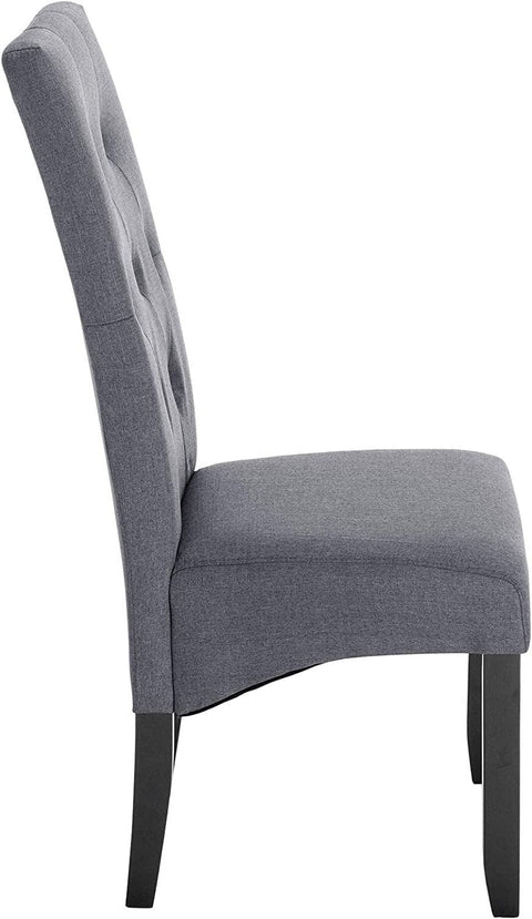 Rootz Upholstered Dining Chair - Elegant Chair - Stylish Seating - Durable Solid Wood - Supreme Comfort - Versatile Design - 47cm x 42cm x 107cm