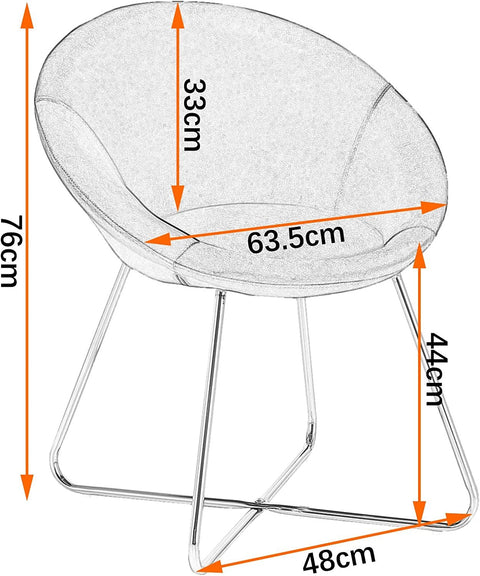 Rootz Set of 4 Dining Chairs - Velvet Chairs - Modern Dining Room Furniture - Exceptional Comfort - Durable Construction - Easy Assembly - 76cm x 36cm x 40cm