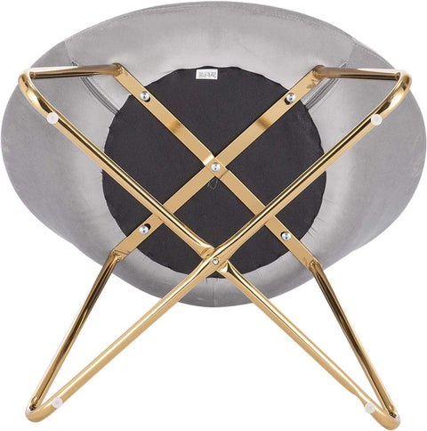 Rootz Set of 6 Dining Chairs - Velvet Upholstered - Metal Frame - Exceptional Comfort - Durable and Stable - Easy Assembly - 76cm x 36cm x 40cm