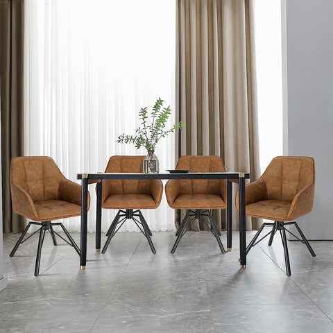 Rootz Swivel Dining Chair - Rotating Chair - Office Chair - Ergonomic Design - Comfortable Seating - Durable Build - 58.5cm x 82.5cm x 54.5cm