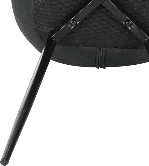 Rootz Adjustable Velvet Bar Stool - Counter Chair - Swivel Stool - Durable, Versatile, Storage - 39.5cm Seat Dia. x 49.5-65cm Adjustable Height