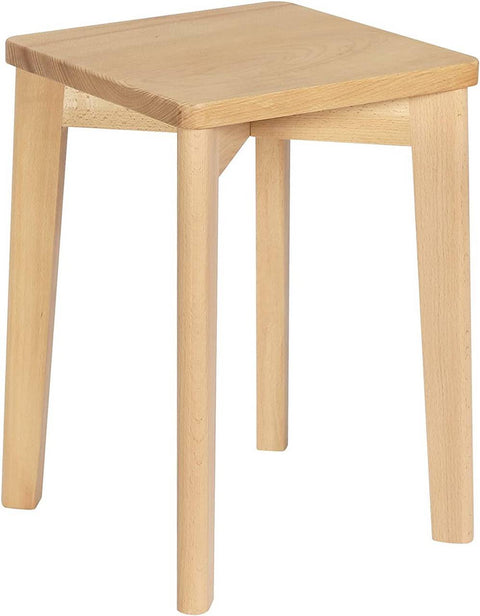 Rootz Wooden Dining Stool Set - Beech Wood Chair - Stackable Stool - Moisture-Resistant - 31cm x 44.5cm x 31cm