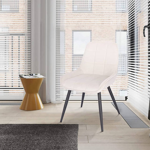 Rootz Dining Chair Set - Kitchen Chair - Upholstered Chairs - Ergonomic Design - 81.5cm x 38cm x 47cm - Velvet - Metal Legs