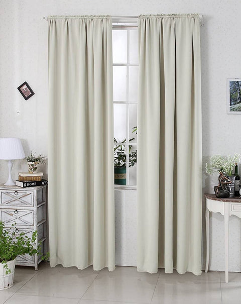 Rootz 2 Set Gadine View Curtains - Grey Darkening Drapes - Energy-Saving & Noise Reduction - Dimensions 135x225 cm - High-Quality Polyester