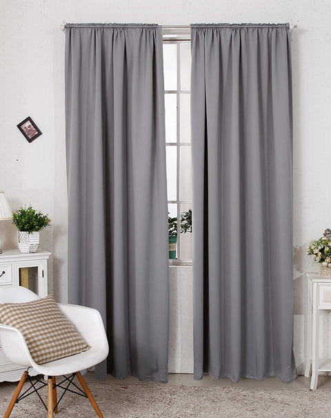 Rootz 2 Piece Set Darkening Curtains - Blackout Drapes - Thermal Insulated Panels - Energy-Saving - 117x138 cm