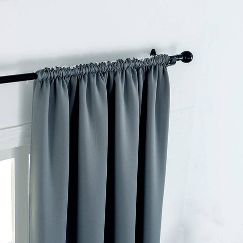 Rootz 2 Set Curtains - Opaque Drapes - Darkening Curtains - Energy Saving - Grey - 135x245 cm