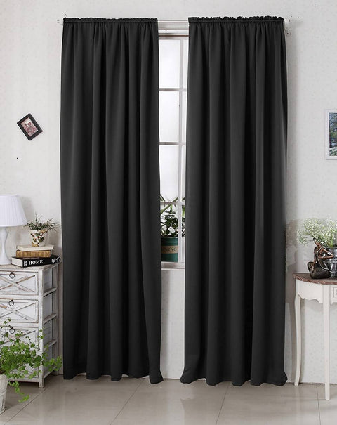 Rootz 2 Set Opaque Curtains - Blackout Drapes - Polyester Panels - Energy-Saving - 135x245 cm