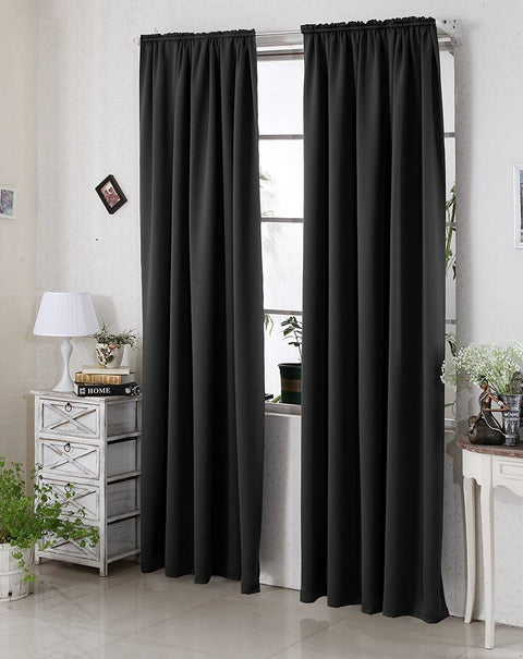 Rootz 2 Piece Set Opaque Curtains - Blackout Curtains - Thermal Insulated - Energy-Saving - 135x225cm