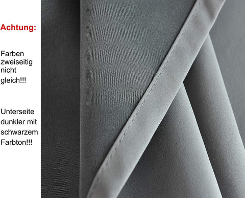 Rootz 2 Set Curtains - Drapes - Window Treatments - Thermal Insulation - Grey 135x225cm