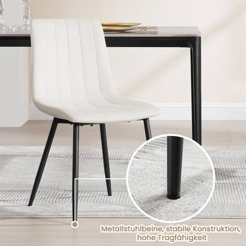 Rootz fluwelen eetkamerstoelen - elegante zitplaatsen - comfortabele stoelen - schuim met hoge dichtheid - ergonomisch ontwerp - antislipeigenschappen - 44 cm x 80,5 cm x 50,5 cm