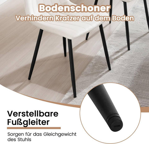 Rootz fluwelen eetkamerstoelen - elegante zitplaatsen - comfortabele stoelen - schuim met hoge dichtheid - ergonomisch ontwerp - antislipeigenschappen - 44 cm x 80,5 cm x 50,5 cm