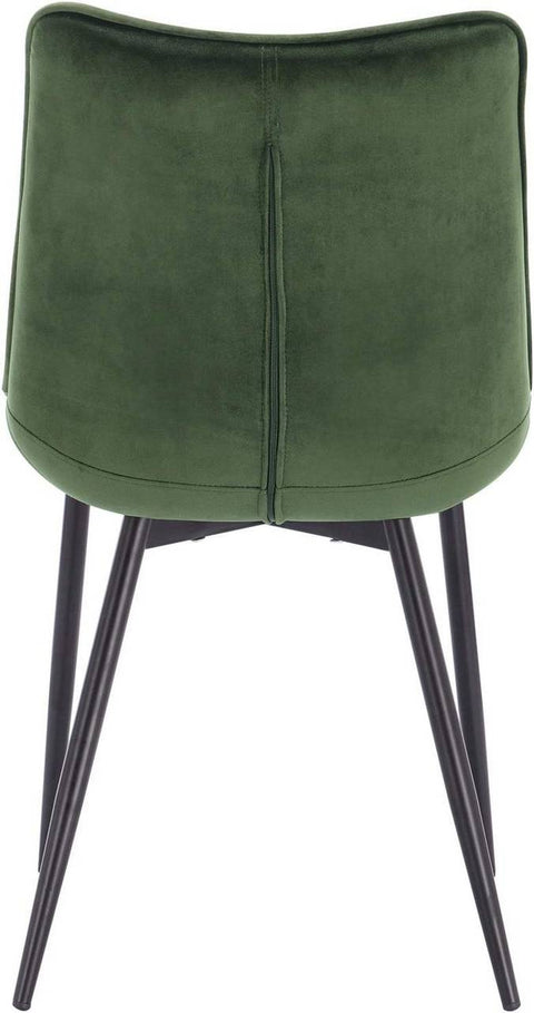 Rootz Set of 6 Dining Chairs - Velvet Upholstered - Metal Frame - Comfortable, Durable, Ergonomic - 46cm x 40.5cm x 85.5cm