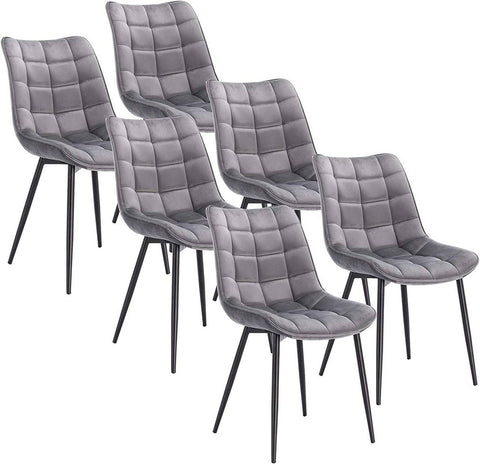 Rootz Velvet Dining Chairs - Comfortable Seating - Stylish Chairs - Durable and Stable - Ergonomic Design - 46cm x 40.5cm x 85.5cm