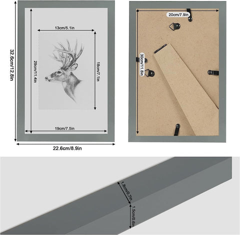 Rootz Premium Picture Frames - Photo Frames - Display Frames - Moisture Resistant - Versatile Hanging or Standing - E1 Grade MDF - Various Sizes from 10x15 cm to 30x45 cm