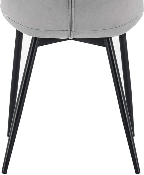 Rootz Dining Chair Set of 2 - Velvet Upholstered Chair - Comfortable Kitchen Chair - Modern Accent Chair - 85.5cm x 46cm x 40.5cm