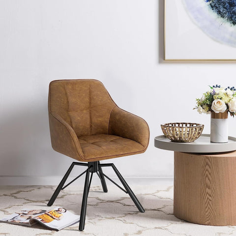 Rootz Swivel Dining Chair - Rotating Chair - Office Chair - Ergonomic Design - Comfortable Seating - Durable Build - 58.5cm x 82.5cm x 54.5cm