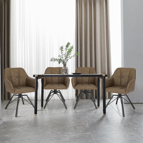 Rootz Swivel Dining Chair - Rotating Chair - Office Chair - Ergonomic Design - Comfortable Seating - Durable Construction - 58.5cm x 82.5cm x 54.5cm