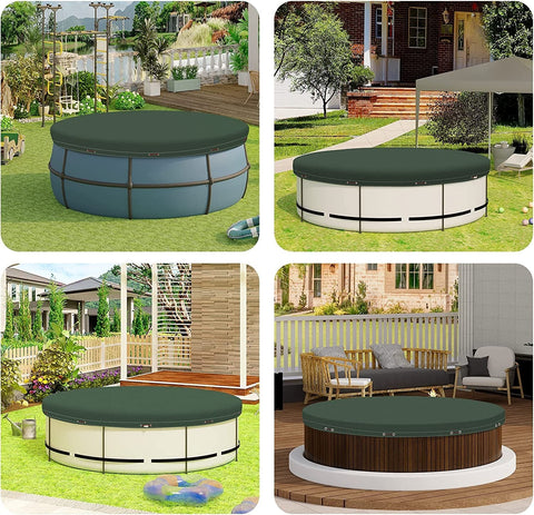 Rootz Ultimate Pool Cover - Protective Cover - Weatherproof Tarp - Durable 200gsm PE Material - Blocks Sunlight - Easy Installation with Aluminum Fasteners - Fits 305cm to 610cm Pools